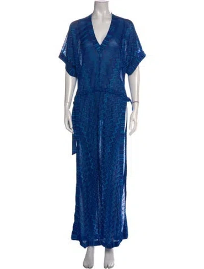 Pre-owned Missoni Patterned Long Dress