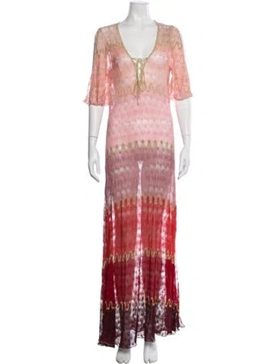 Pre-owned Missoni Patterned Long Dress
