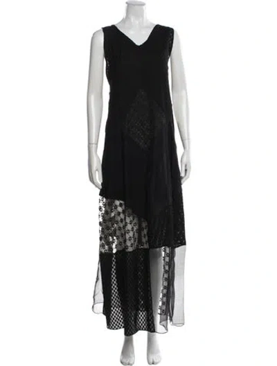 Pre-owned Missoni Patterned Long Dress In Blue