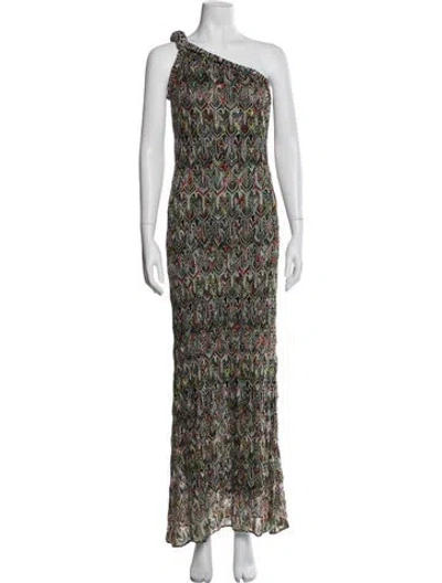 Pre-owned Missoni Patterned Long Dress In Multi