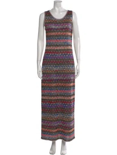 Pre-owned Missoni Patterned Long Dress In Multi