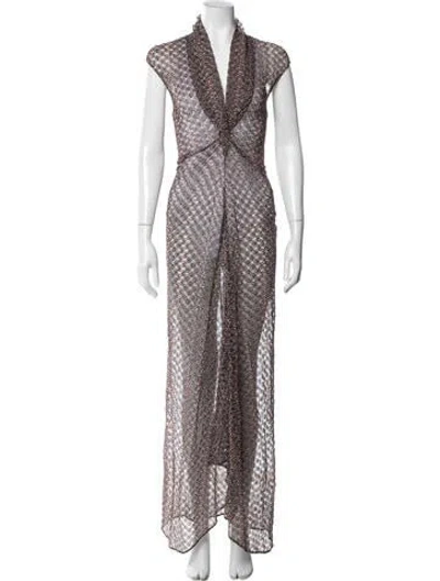 Pre-owned Missoni Patterned Long Dress In Multi