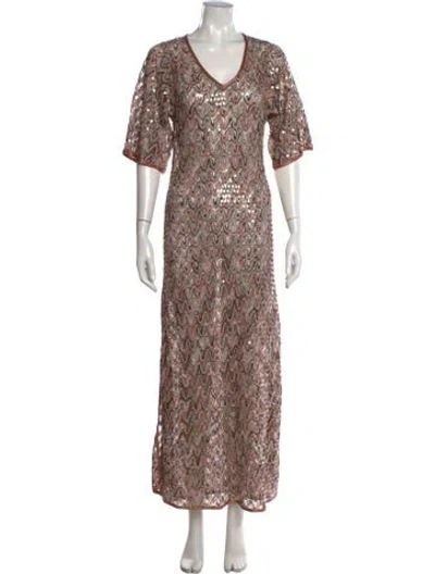 Pre-owned Missoni Patterned Long Dress In Multi