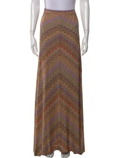 Pre-owned Missoni Patterned Long Skirt In Multi