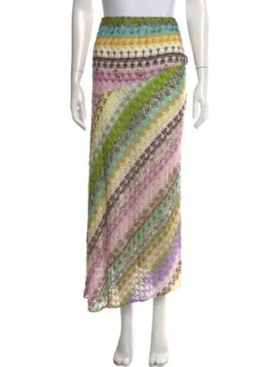 Pre-owned Missoni Patterned Long Skirt In Multicolor