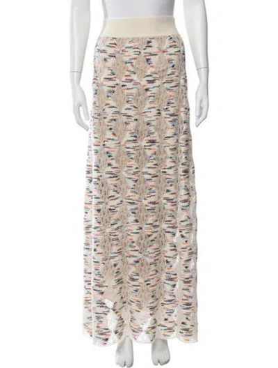 Pre-owned Missoni Patterned Long Skirt In Neutral