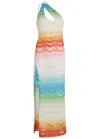 Missoni Asymmetric Cover-up Dress In Shaded Lame Viscose Multicolor In Multi