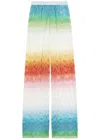 Missoni Patterned Metallic-knit Trousers In Multi