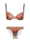 Missoni Patterned Metallic-knit Bikini In Multi