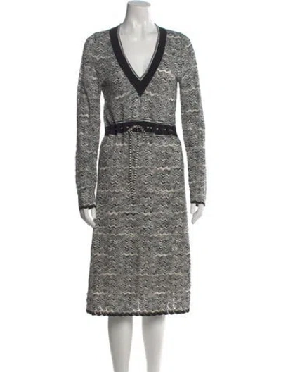 Pre-owned Missoni Patterned Midi Length Dress