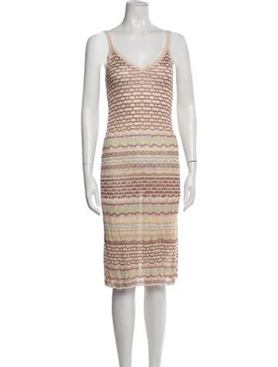 Pre-owned Missoni Patterned Midi Length Dress