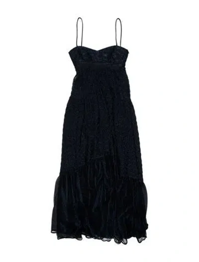 Pre-owned Missoni Patterned Midi Length Dress In Blue