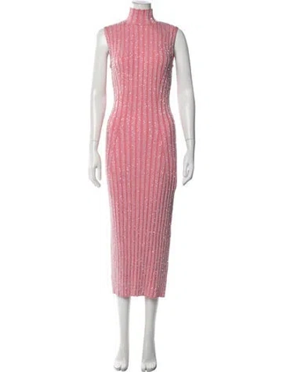 Pre-owned Missoni Patterned Midi Length Dress W/ Tags In Pink