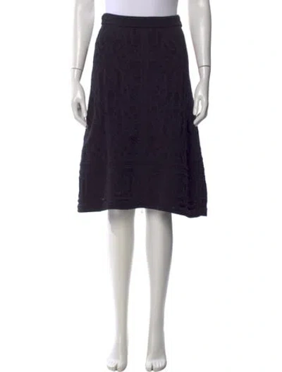 Pre-owned Missoni Patterned Midi Length Skirt In Black