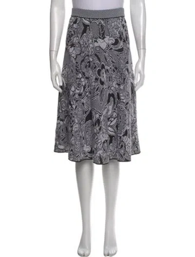Pre-owned Missoni Patterned Midi Length Skirt In Black