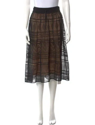 Pre-owned Missoni Patterned Midi Length Skirt In Black