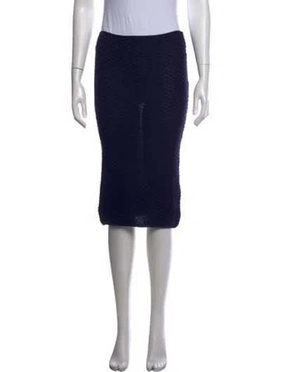 Pre-owned Missoni Patterned Midi Length Skirt In Black
