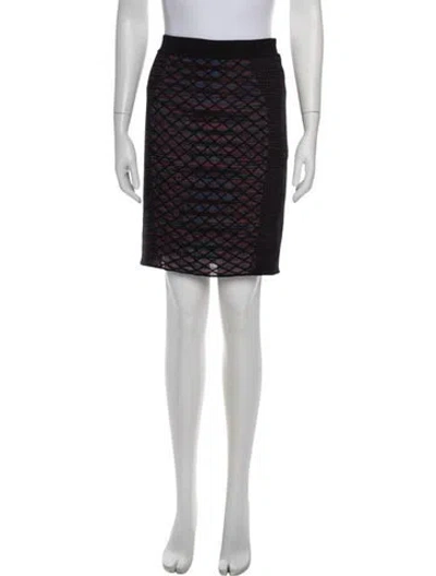 Pre-owned Missoni Patterned Midi Length Skirt In Black