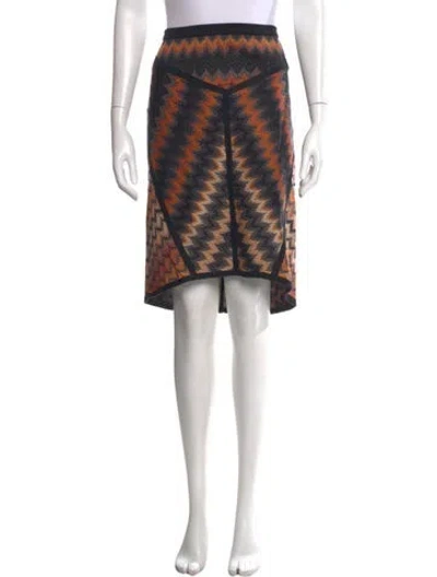 Pre-owned Missoni Patterned Midi Length Skirt In Multicolor