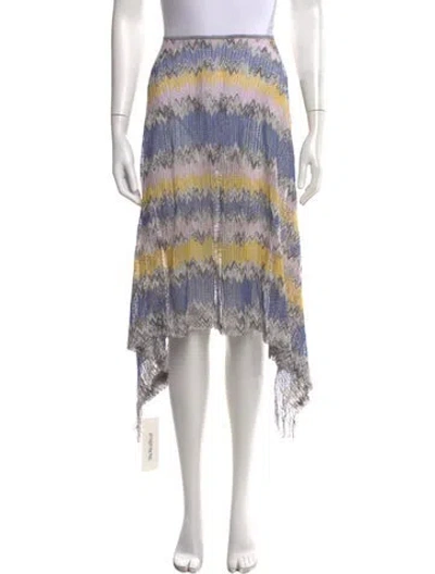 Pre-owned Missoni Patterned Midi Length Skirt In Multicolor