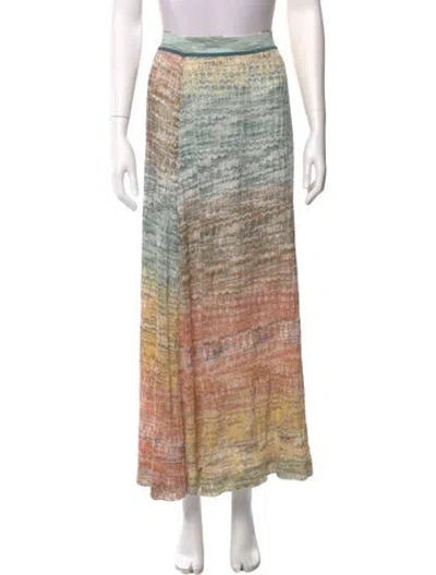 Pre-owned Missoni Patterned Midi Length Skirt In Neutral