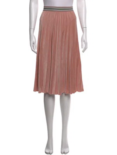 Pre-owned Missoni Patterned Midi Length Skirt In Pink