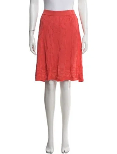 Pre-owned Missoni Patterned Midi Length Skirt In Red
