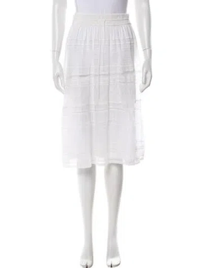 Pre-owned Missoni Patterned Midi Length Skirt In White