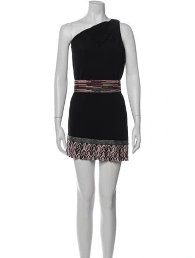 Pre-owned Missoni Patterned Mini Dress In Black