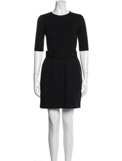 Pre-owned Missoni Patterned Mini Dress In Black