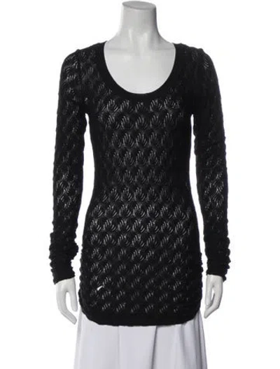 Pre-owned Missoni Patterned Mini Dress In Black