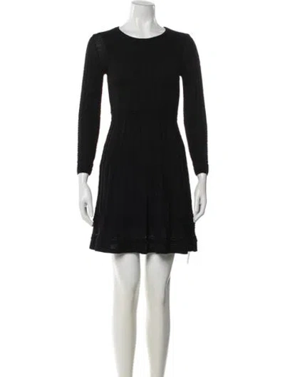 Pre-owned Missoni Patterned Mini Dress In Black
