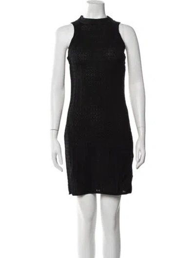 Pre-owned Missoni Patterned Mini Dress In Black