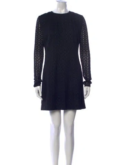 Pre-owned Missoni Patterned Mini Dress In Black