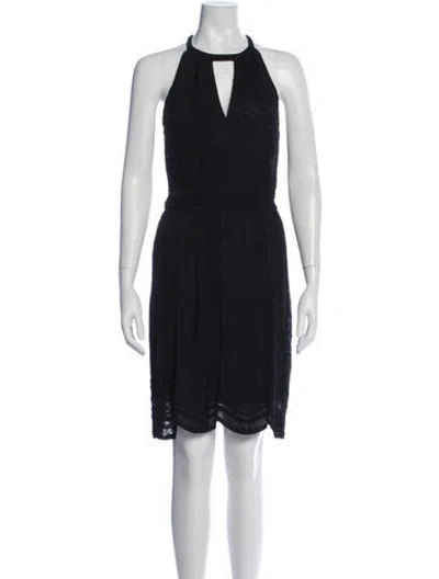Pre-owned Missoni Patterned Mini Dress In Blue