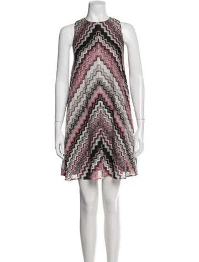 Pre-owned Missoni Patterned Mini Dress In Multi