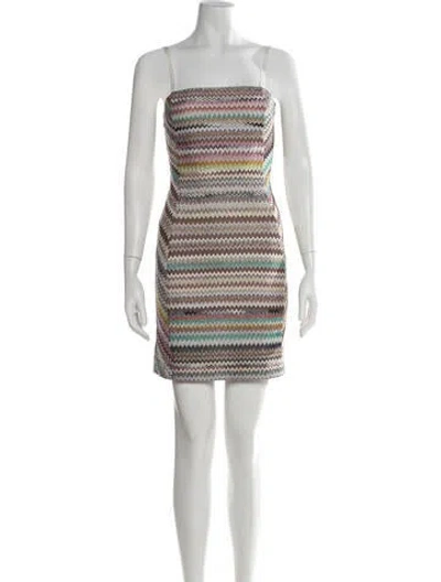 Pre-owned Missoni Patterned Mini Dress In Multi