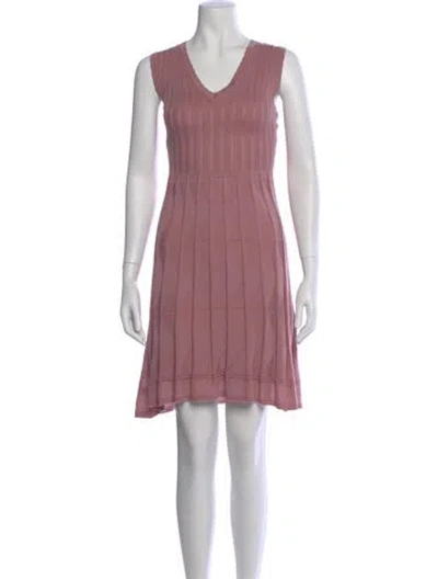 Pre-owned Missoni Patterned Mini Dress In Pink