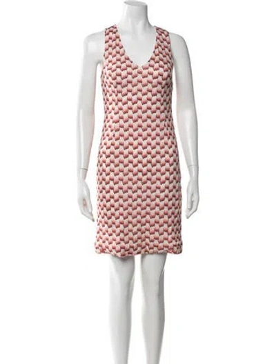 Pre-owned Missoni Patterned Mini Dress In Pink