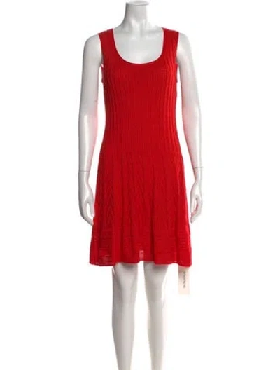 Pre-owned Missoni Patterned Mini Dress In Red