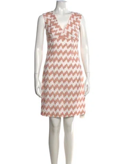 Pre-owned Missoni Patterned Mini Dress W/ Tags In Multi