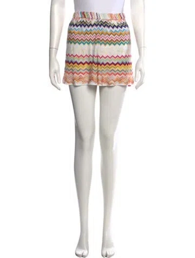 Pre-owned Missoni Patterned Mini Shorts In Blue