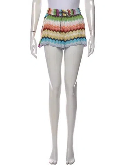 Pre-owned Missoni Patterned Mini Shorts In Blue