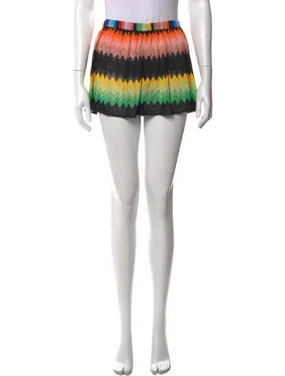Pre-owned Missoni Patterned Mini Shorts In Blue