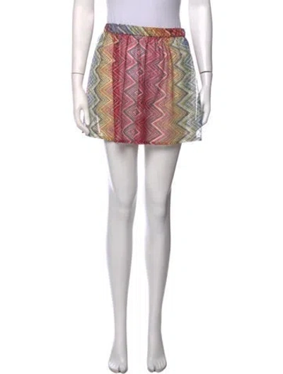 Pre-owned Missoni Patterned Mini Shorts In Blue