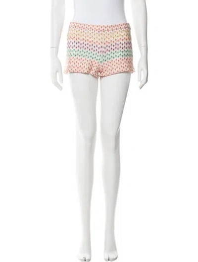Pre-owned Missoni Patterned Mini Shorts In Gray