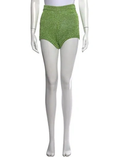 Pre-owned Missoni Patterned Mini Shorts In Green