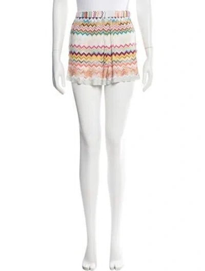 Pre-owned Missoni Patterned Mini Shorts In Neutrals