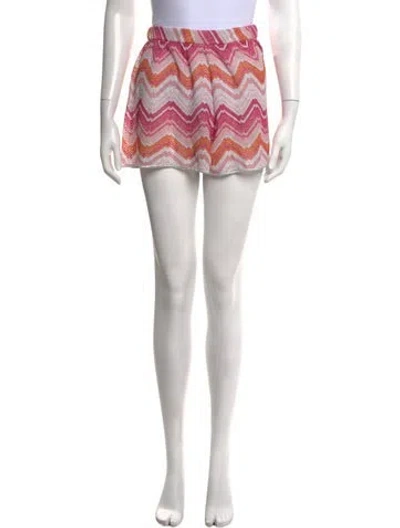 Pre-owned Missoni Patterned Mini Shorts In Pink