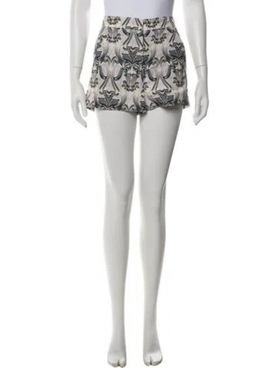 Pre-owned Missoni Patterned Mini Shorts In White